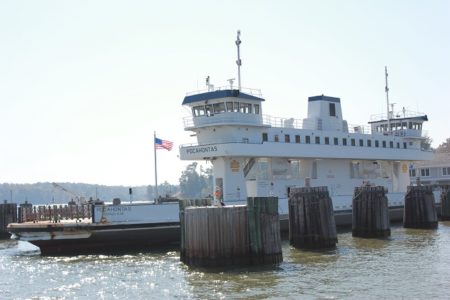 The "Pocahontas" has been in service since 1995 and can carry 70 vehicles. The new boat, which will replace an older boat, will likely look similar to the "Pocahontas." (Photo courtesy VDOT)