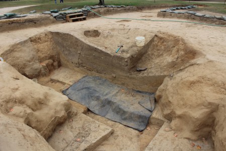 The pipe was discovered in the north wall of a cellar immediately outside of the perimeter of the original fort. (Elizabeth Hornsby/WYDaily)