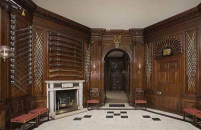 The walls of the Great Hall in Colonial Williamsburg's Governor's Palace will be repainted. (Courtesy Colonial Williamsburg Foundation)