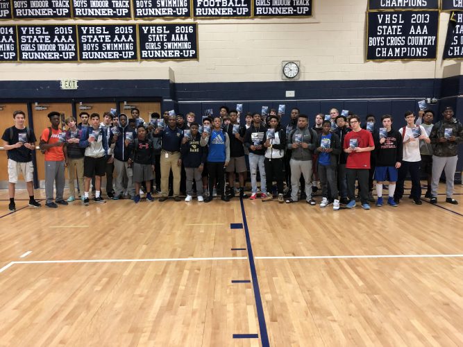 Since it began in 2016, the program Men of Vision and Purpose has grown from around 10 students to approximately 80 that meet each week to learn life skills from staff mentors. (Photo courtesy of Archie Jefferson)