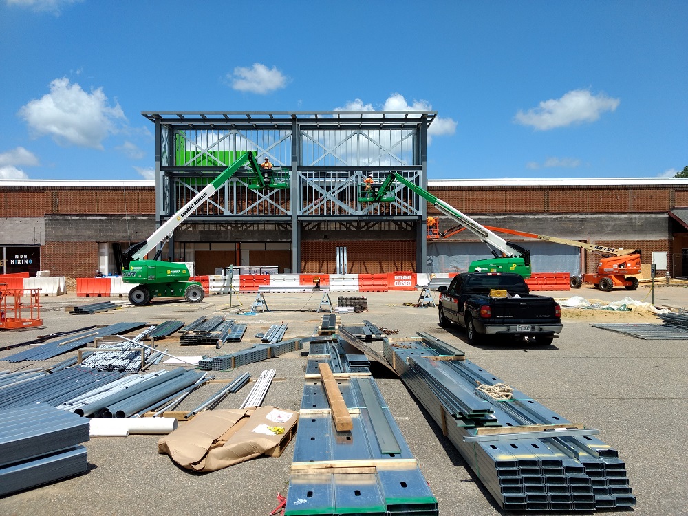 Earth Fare will open in late June. Construction continues on the store. (Andrew Harris/WYDaily)