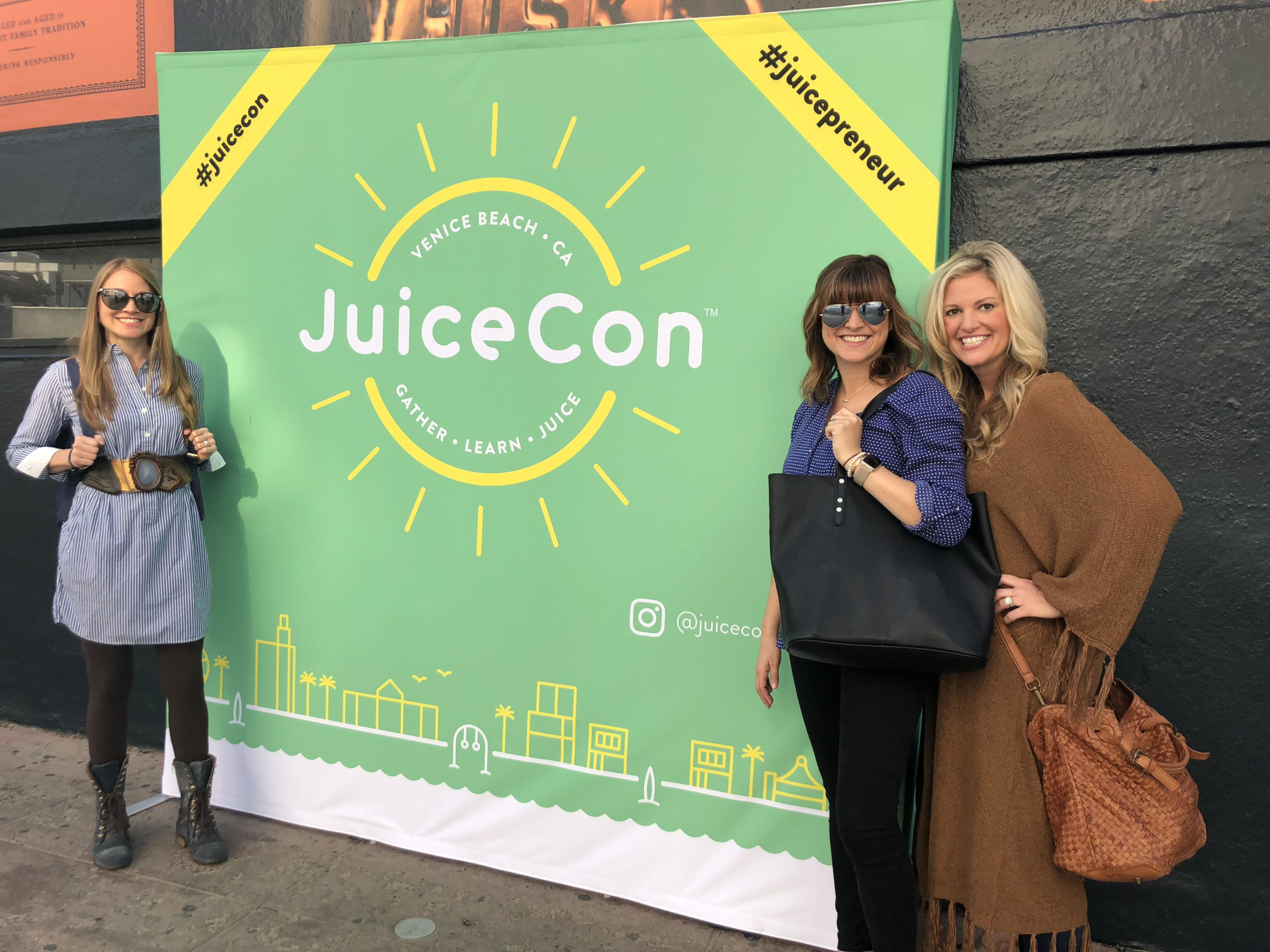 Lauren Hallczuk (left), Kelsey Sanders and Katy Henderson (right) are the owners of the new business in Lightfoot, Free Range Juice. (WYDaily/Courtesy Lauren Hallczuk)
