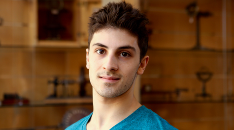 Jacopo Gliozzi ’19 is a double major in math and physics. And yes, he’s doing an honors thesis project in each department. He holds a Phi Beta Kappa key, dual U.S.-Italian citizenship and the William & Mary record on pommel horse. He was named the winner of the Thomas Jefferson Prize in Natural Sciences. (WYDaily/Courtesy Stephen Salpukas)