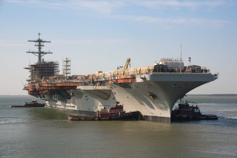 The USS George Washington (CVN 73). (WYDaily Photo/ Courtesy of Ashley Cowan, Huntington Ingalls Industries)