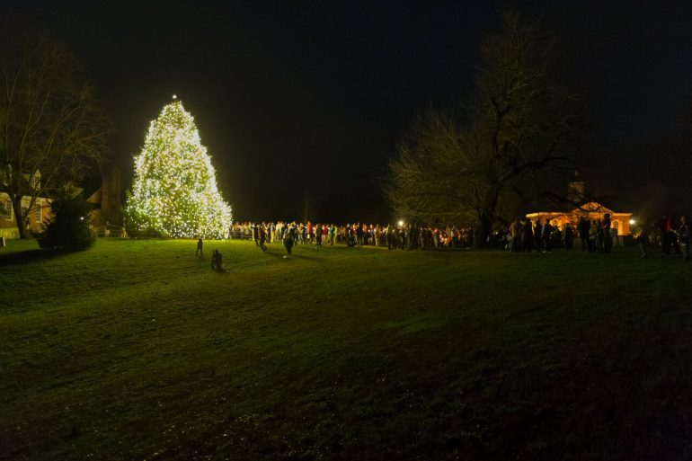 The annual Christmas tree lighting ceremony at Colonial Williamsburg is virtual this year. (Courtesy Colonial Williamsburg Foundation)