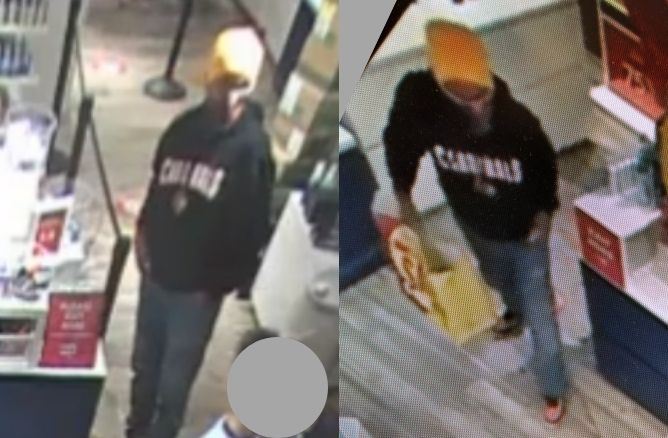 Authorities believe the man in the surveillance footage allegedly stole products from the Bath & Body Works store in the Williamsburg Premium Outlets. (WYDaily/ Courtesy of JCC PD)
